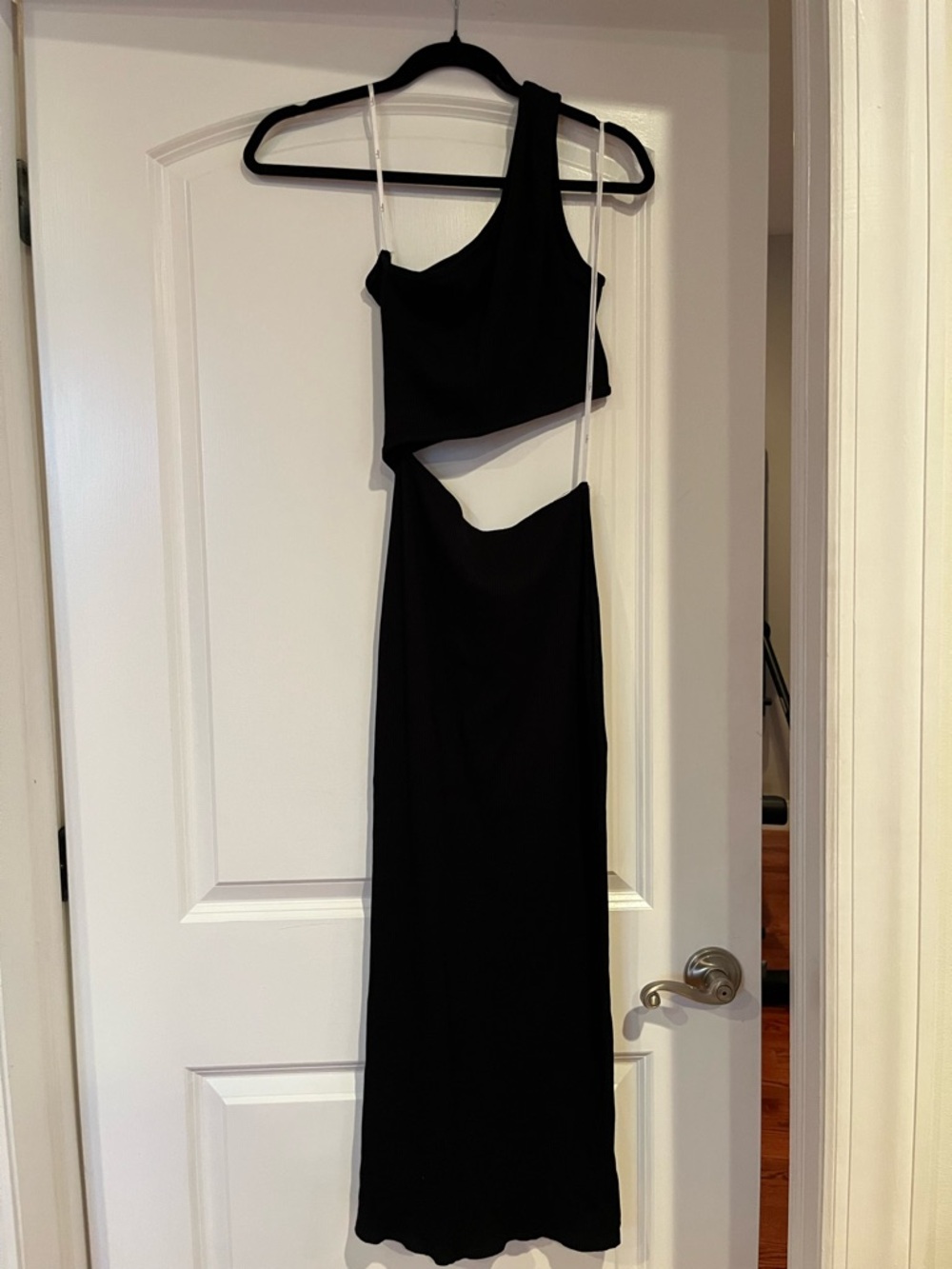 Lulus Asymmetrical Black Cutout Maxi Dress